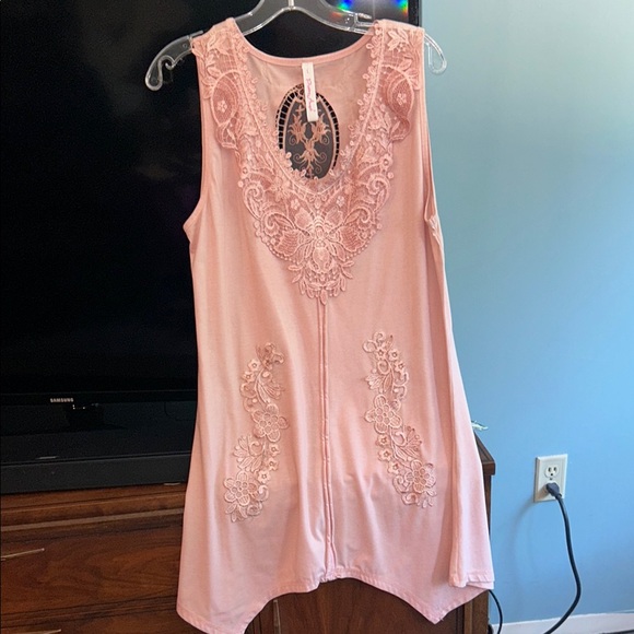 Pretty Angel SEXY & Sophisticated Soft Pink Sleeveless Dress Large WORN ONCE - Picture 5 of 7